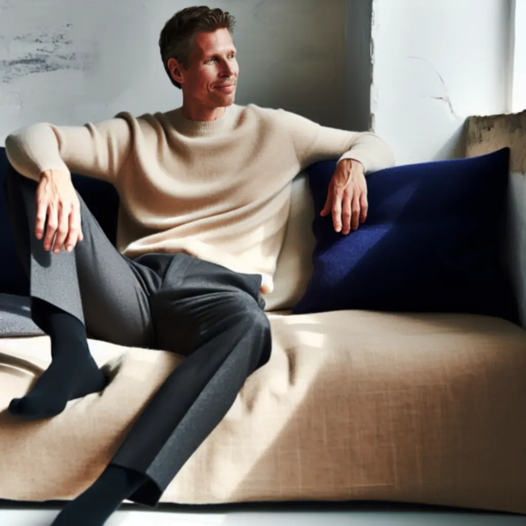 Luksusowa kolekcja casualowa z miękkimi dzianinami i dopasowanymi jeansami