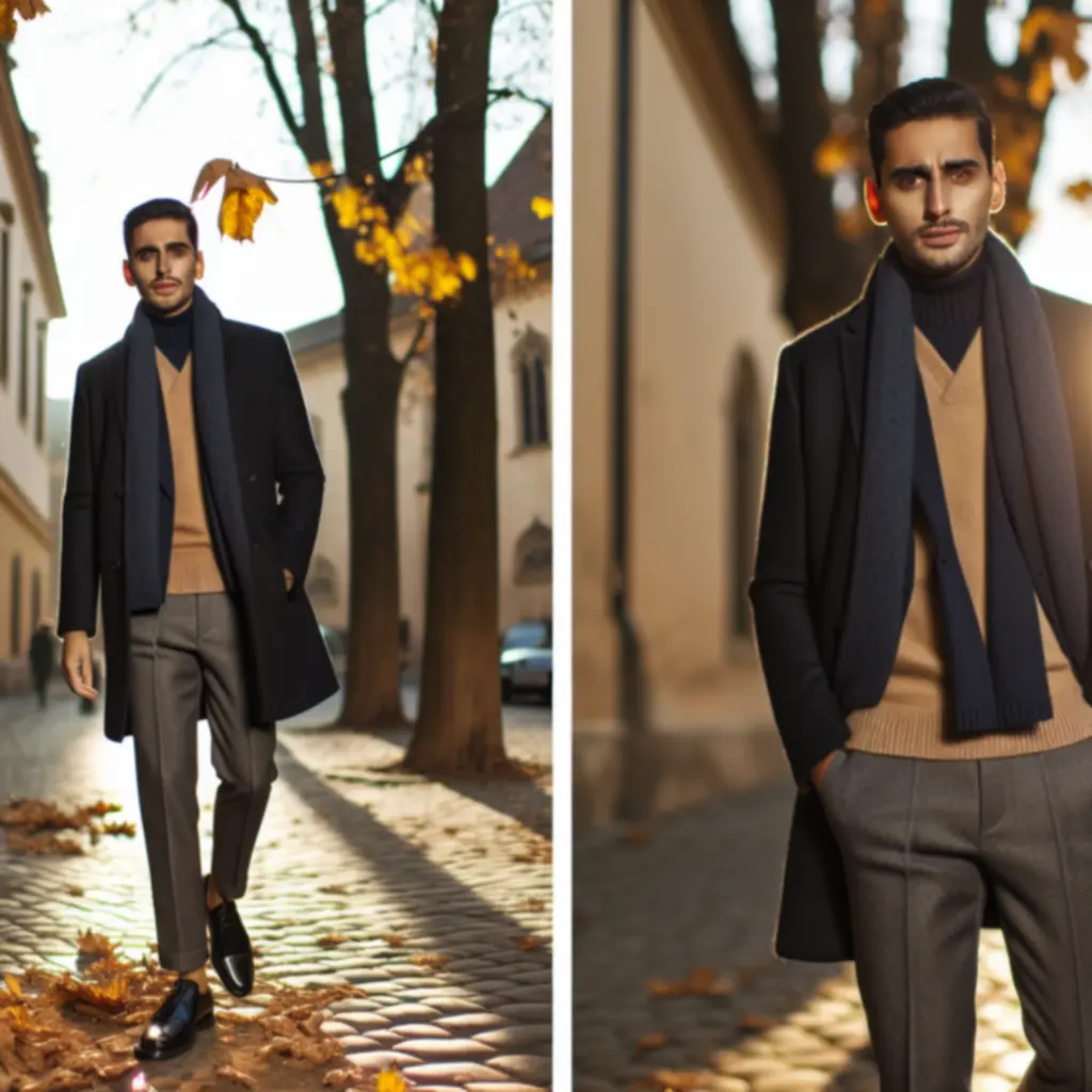 Lookbook edytorialny - jesienne stylizacje w miejskich sceneriach